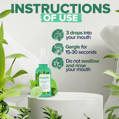 Breatify - Refrescante Bucal -   Gotas Para Mal Aliento ✨