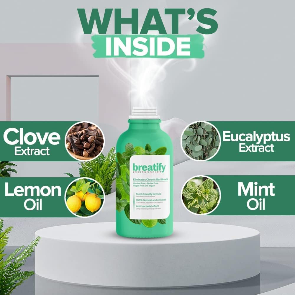 Breatify - Refrescante Bucal -   Gotas Para Mal Aliento ✨