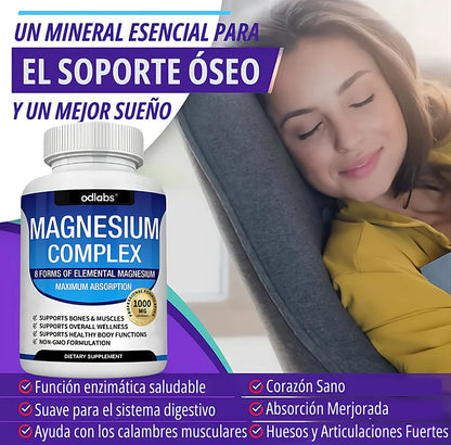 MAGNESIUM COMPLEX™- 8 EN 1 / 90 capsulas -Últimas 7 Unidades 🔥